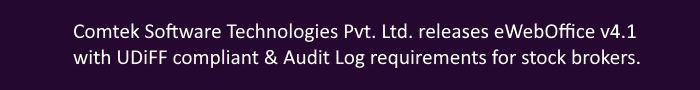 
            Comtek Software Technologies Pvt. Ltd. catering backoffice solution for stock brokers since 1986.
        